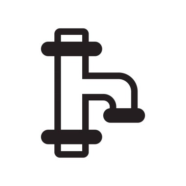 Simge vektör işareti ve beyaz arka plan üzerinde izole sembolü borular, 