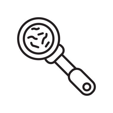 Hastalık simge vektör işareti ve beyaz arka plan üzerinde izole sembolü