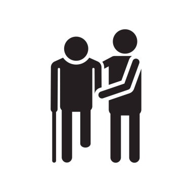 Yaralanma simge vektör işareti ve beyaz arka plan üzerinde izole sembolü,