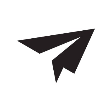 Kağıt Uçak simge vektör işareti ve üzerinde beyaz backgr izole sembolü