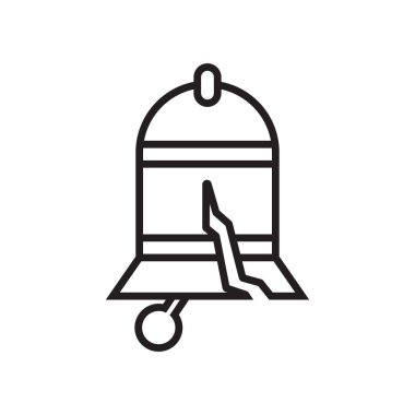 Bell simge vektör işareti ve beyaz arka plan üzerinde B izole sembolü