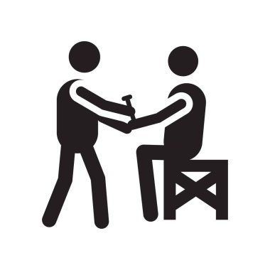 Sağlık simge vektör işareti ve üzerinde beyaz backgr izole sembolü