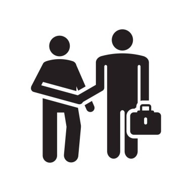 Sigorta acentesi simge vektör işareti ve beyaz arka plan üzerinde sigorta Aracısı logo kavramı simge izole sembolü