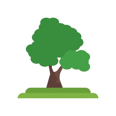 Basswood ağaç simge vektör işareti ve beyaz arkasında izole sembolü