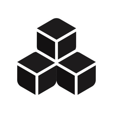 Küpleri simge vektör işareti ve beyaz arka plan üzerinde izole sembolü, 