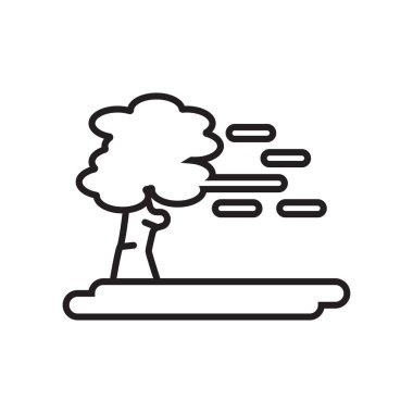 Rüzgar simge vektör işareti ve beyaz arka plan üzerinde W izole sembolü