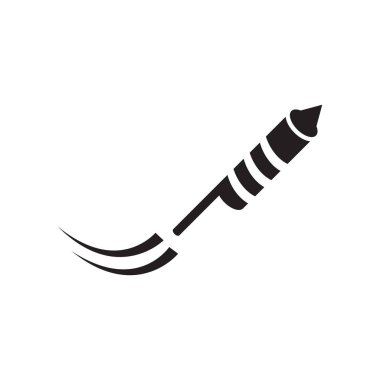 Havai fişek simge vektör işareti ve üzerinde beyaz backgrou izole sembolü