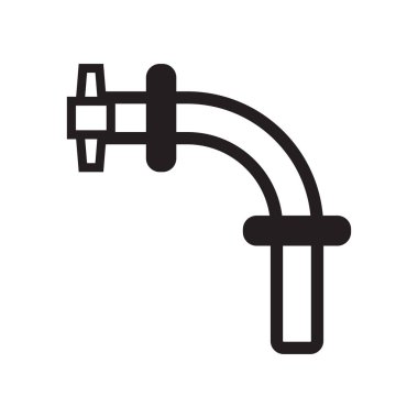 Simge vektör işareti ve beyaz arka plan üzerinde izole sembolü borular, 