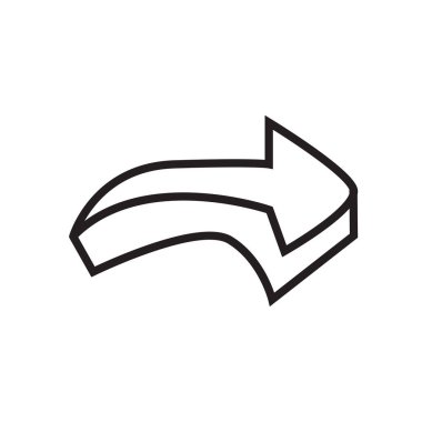 3D ileri ok simgesi üzerinde izole beyaz arka plan web ve mobil uygulaması tasarımı, 3d ileri okunu logo kavramı için vektör