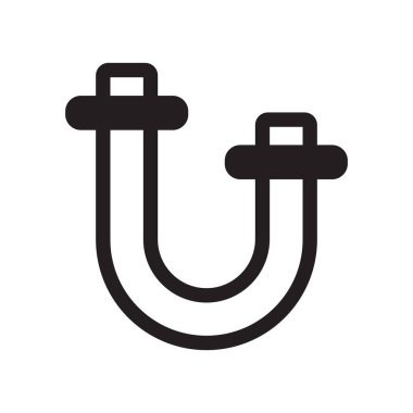 Simge vektör işareti ve beyaz arka plan üzerinde izole sembolü borular, 