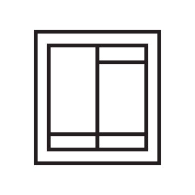 Düzen simge vektör işareti ve beyaz arka plan üzerinde izole sembolü,