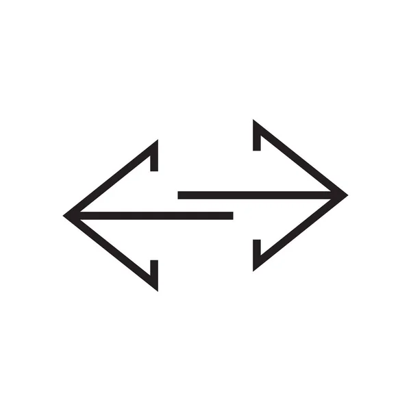 Transferência ícone vetor sinal e símbolo isolado no backgroun branco —  Vetores de Stock
