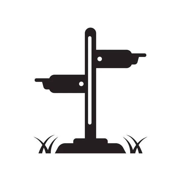 Wegweiser-Symbol Vektorschild und Symbol isoliert auf weißem Hintergrund, Wegweiser-Logo-Konzept-Symbol — Stockvektor