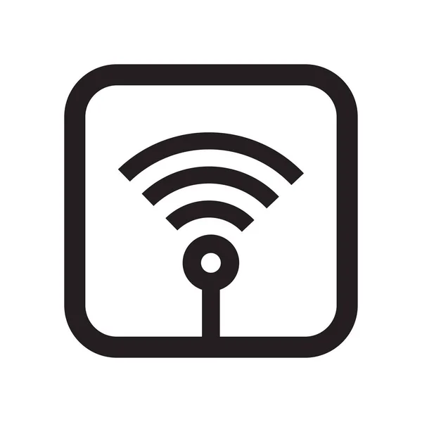 Wireless Internet Connection Sign icon vector sign and symbol is — Stock Vector