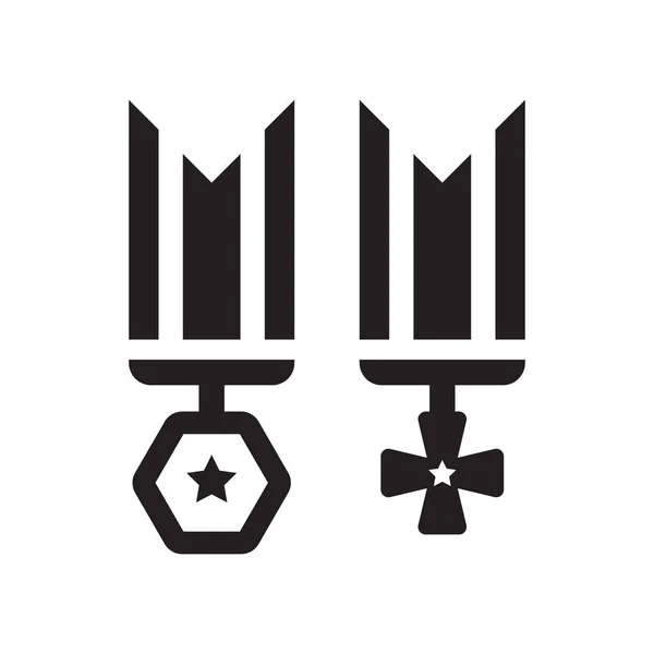 Medal ikona wektor znak i symbol na białym tle, — Wektor stockowy