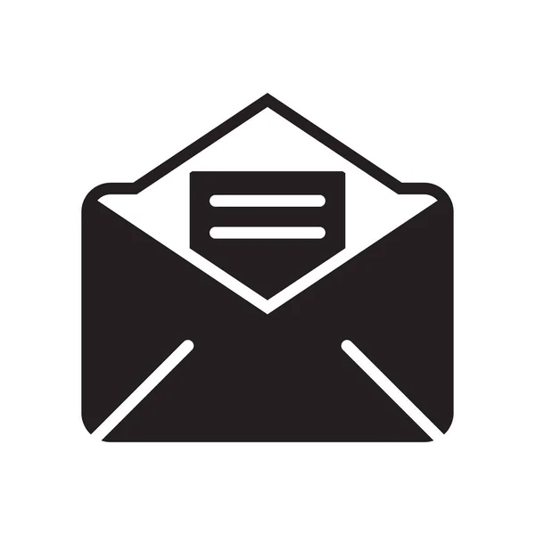 Abrir sinal vetor ícone Mail e símbolo isolado no backgrou branco — Vetor de Stock