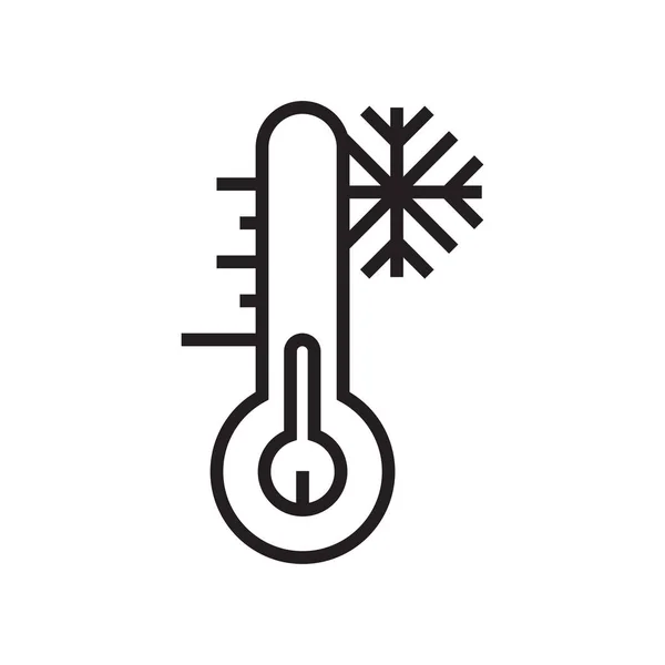 Thermometer pictogram vector teken en symbool geïsoleerd op een witte achtergrond, Thermometer logo concept — Stockvector