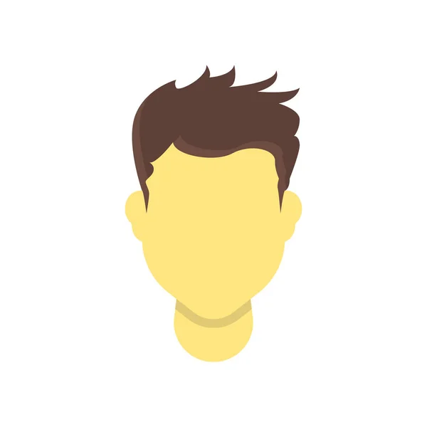 Homme icône de cheveux signe vectoriel et symbole isolé sur fond blanc — Image vectorielle