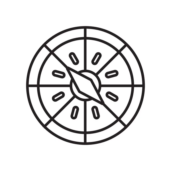 Kompassymbolen vector tecken och symbol isolerad på vit bakgrund — Stock vektor