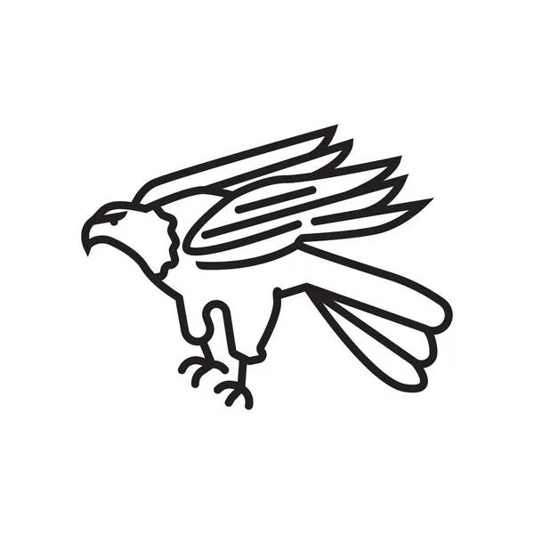Eagle εικονίδιο διάνυσμα σημάδι και σύμβολο που απομονώνονται σε λευκό φόντο, — Διανυσματικό Αρχείο