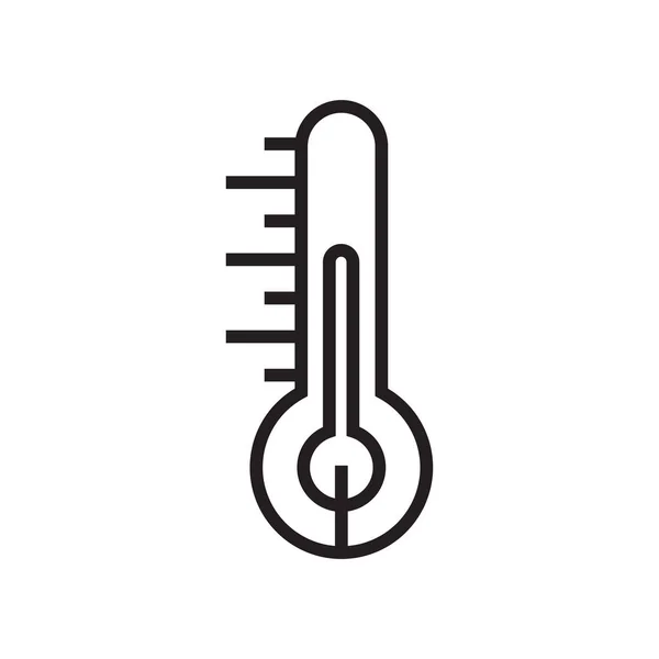 Thermometer pictogram vector teken en symbool geïsoleerd op een witte achtergrond, Thermometer logo concept — Stockvector