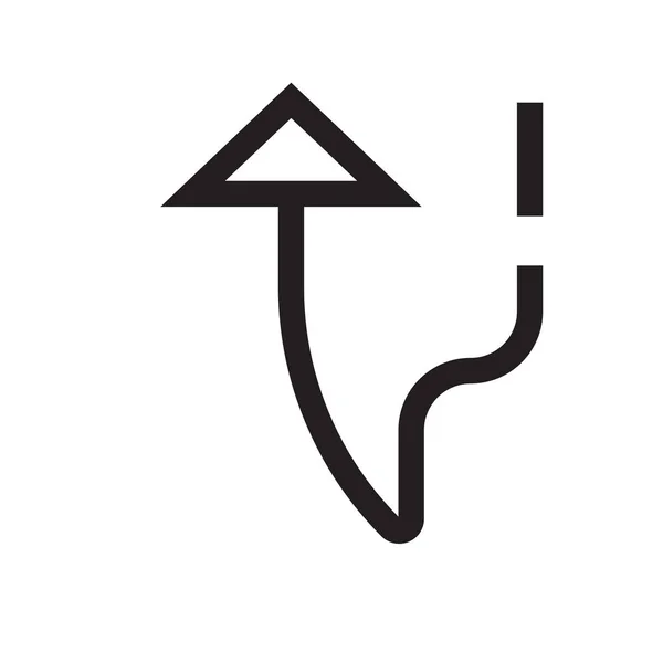 Επάνω βέλος εικονίδιο διάνυσμα σημάδι και σύμβολο που απομονώνονται σε λευκό backgroun — Διανυσματικό Αρχείο