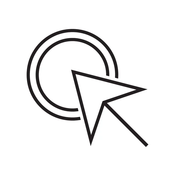 Icono del cursor signo vectorial y símbolo aislado sobre fondo blanco , — Vector de stock
