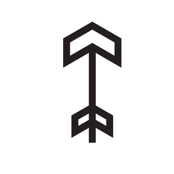 Hasta flecha icono signo vectorial y símbolo aislado en el fondo blanco — Archivo Imágenes Vectoriales