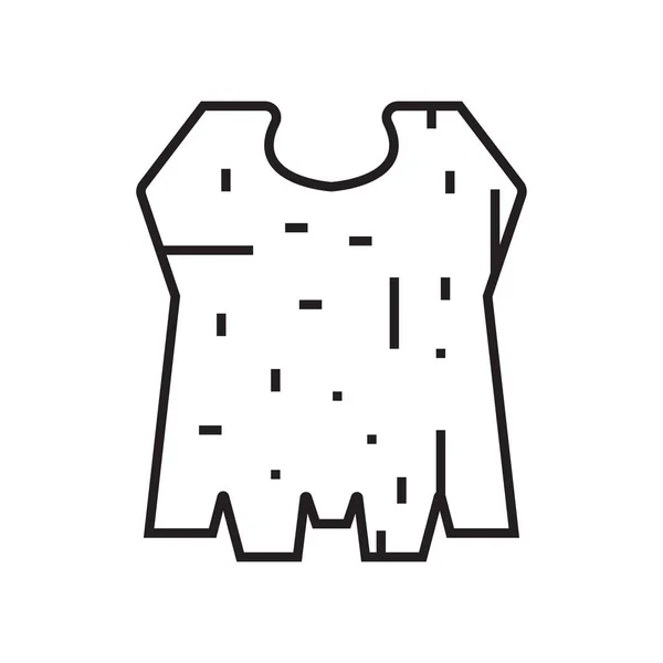 Icono de ropa signo vectorial y símbolo aislado sobre fondo blanco — Vector de stock