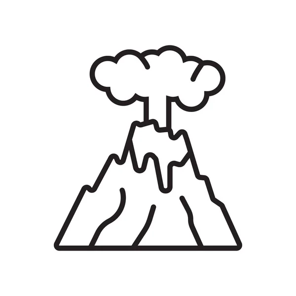 Icono de erupción signo vectorial y símbolo aislado en el fondo blanco — Vector de stock