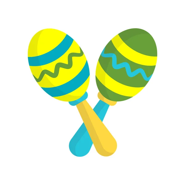 Signo vectorial icono de Maracas y símbolo aislado sobre fondo blanco — Vector de stock