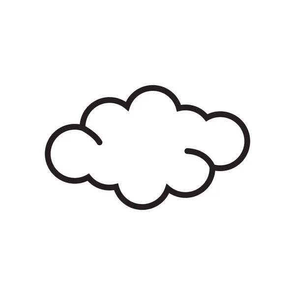 Знак вектора иконки облака и символ изолированы на белом фоне, концепция логотипа облака — стоковый вектор