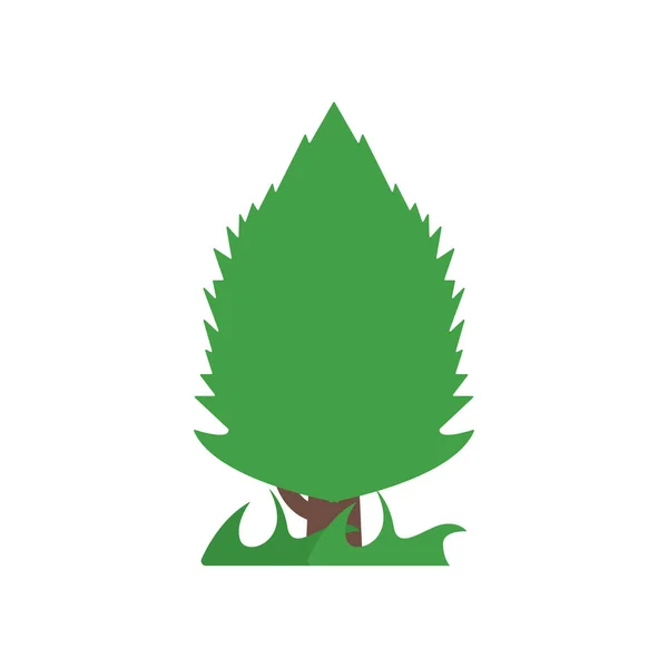Árbol icono signo vectorial y símbolo aislado sobre fondo blanco, T — Vector de stock