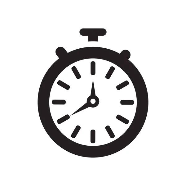 Reloj icono signo vectorial y símbolo aislado sobre fondo blanco , — Vector de stock