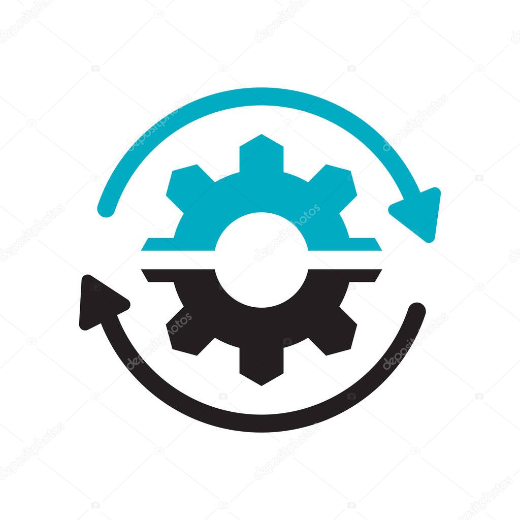 Workflow icon vector isolated on white background for your web and mobile app design, Workflow logo concept