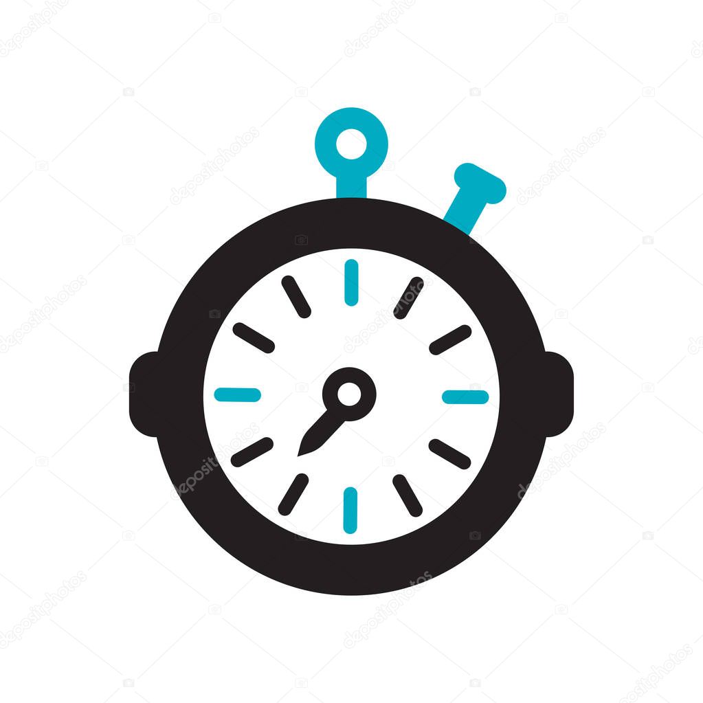 Stopwatch icon vector isolated on white background for your web and mobile app design, Stopwatch logo concept