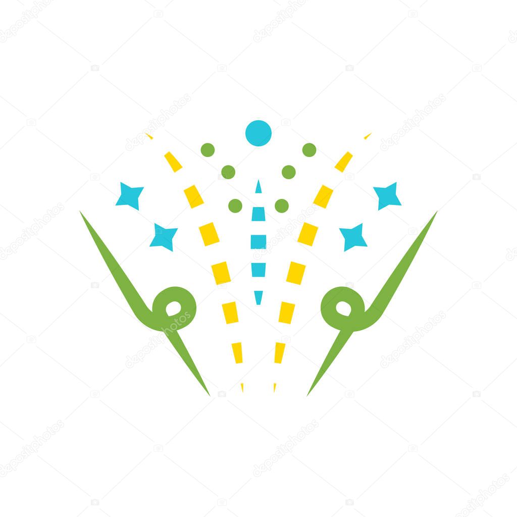 Fireworks icon vector isolated on white background for your web and mobile app design, Fireworks logo concept