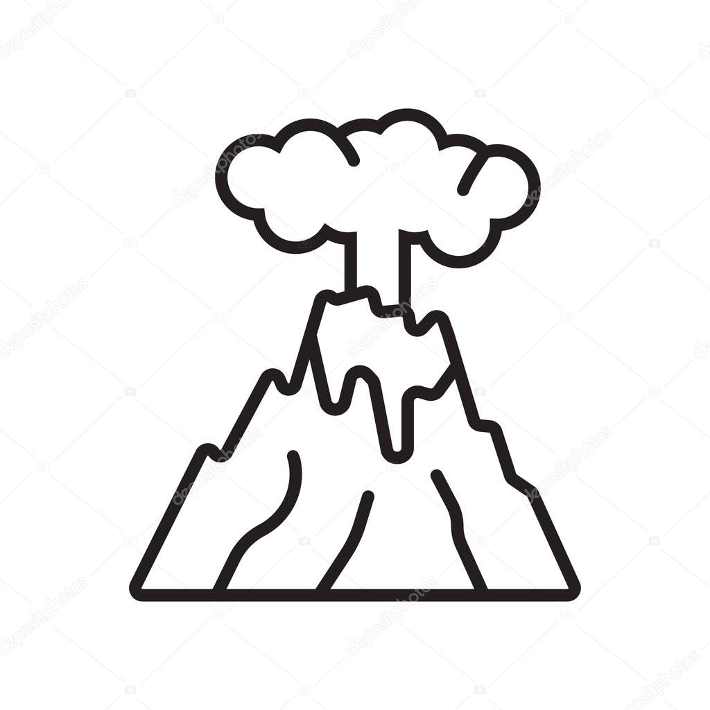 Eruption icon vector isolated on white background for your web and mobile app design, Eruption logo concept