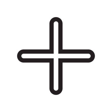 Artı pozitif, eklemek, sembol simge vektör işareti ve beyaz arka plan, artı, pozitif izole sembolü, eklemek, logo kavramı sembol