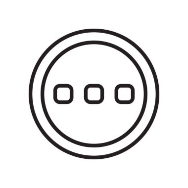 Daha fazla simge vektör işareti ve beyaz arka plan üzerinde M izole sembolü