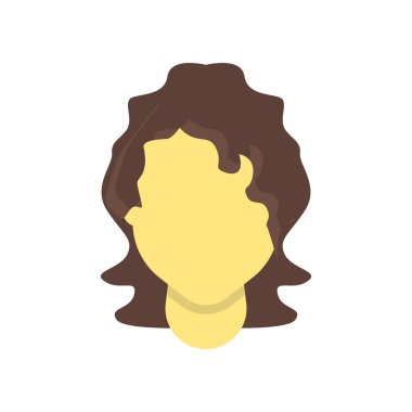 Kadın saç simge vektör işareti ve üzerinde beyaz backgro izole sembolü