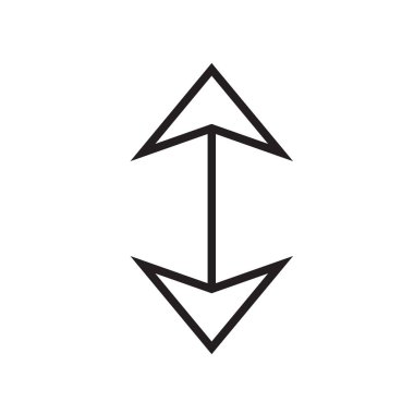 Sıralama simge vektör işareti ve beyaz arka plan üzerinde S izole sembolü