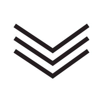 Aşağı ok simge vektör işareti ve üzerinde beyaz backgro izole sembolü