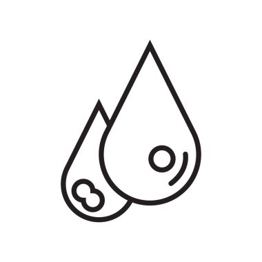 Yağmur simge vektör işareti ve beyaz arka plan üzerinde yağmur logo kavramı izole sembolü