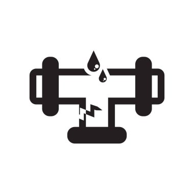 Simge vektör işareti ve beyaz arka plan üzerinde izole sembolü borular, 