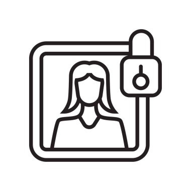 Kullanıcı simge vektör işareti ve beyaz arka plan üzerinde U izole sembolü