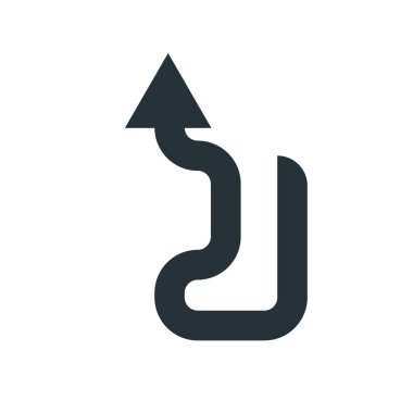 Ok simge vektör işareti ve üzerinde beyaz adam izole sembolü