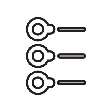 Liste simge vektör işareti ve beyaz arka plan üzerinde L izole sembolü