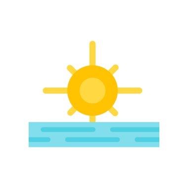 Sunrise simgesi işareti vektör ve izole üzerinde beyaz arka plan sembolü