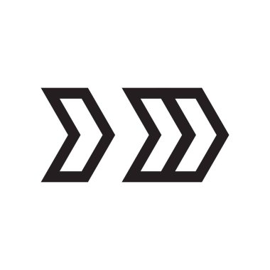 Sağ ok simge vektör işareti ve üzerinde beyaz backgr izole sembolü